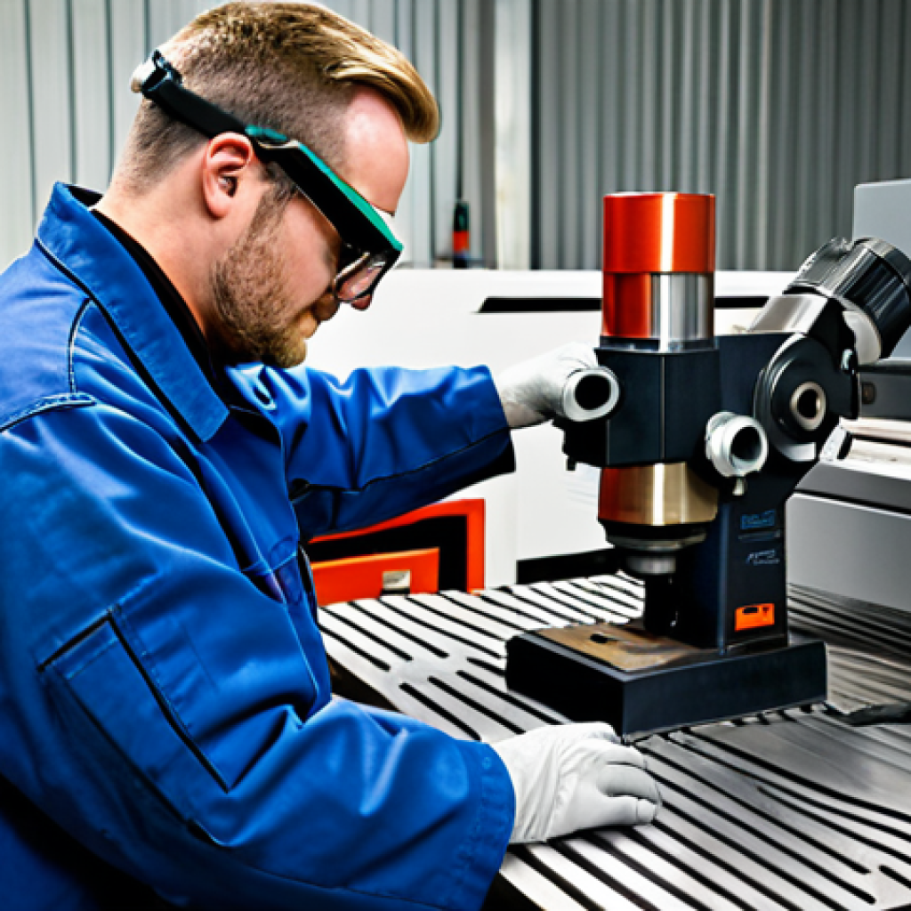 **

"A machinist, fully clothed in appropriate safety gear (safety glasses, work boots, and a clean shop coat), carefully using a digital micrometer to measure a precisely machined metal part in a well-lit machine shop. The background includes various machine tools and organized tool storage. Safe for work, appropriate content, professional setting, modest attire, perfect anatomy, natural proportions, high-quality rendering, realistic."

**